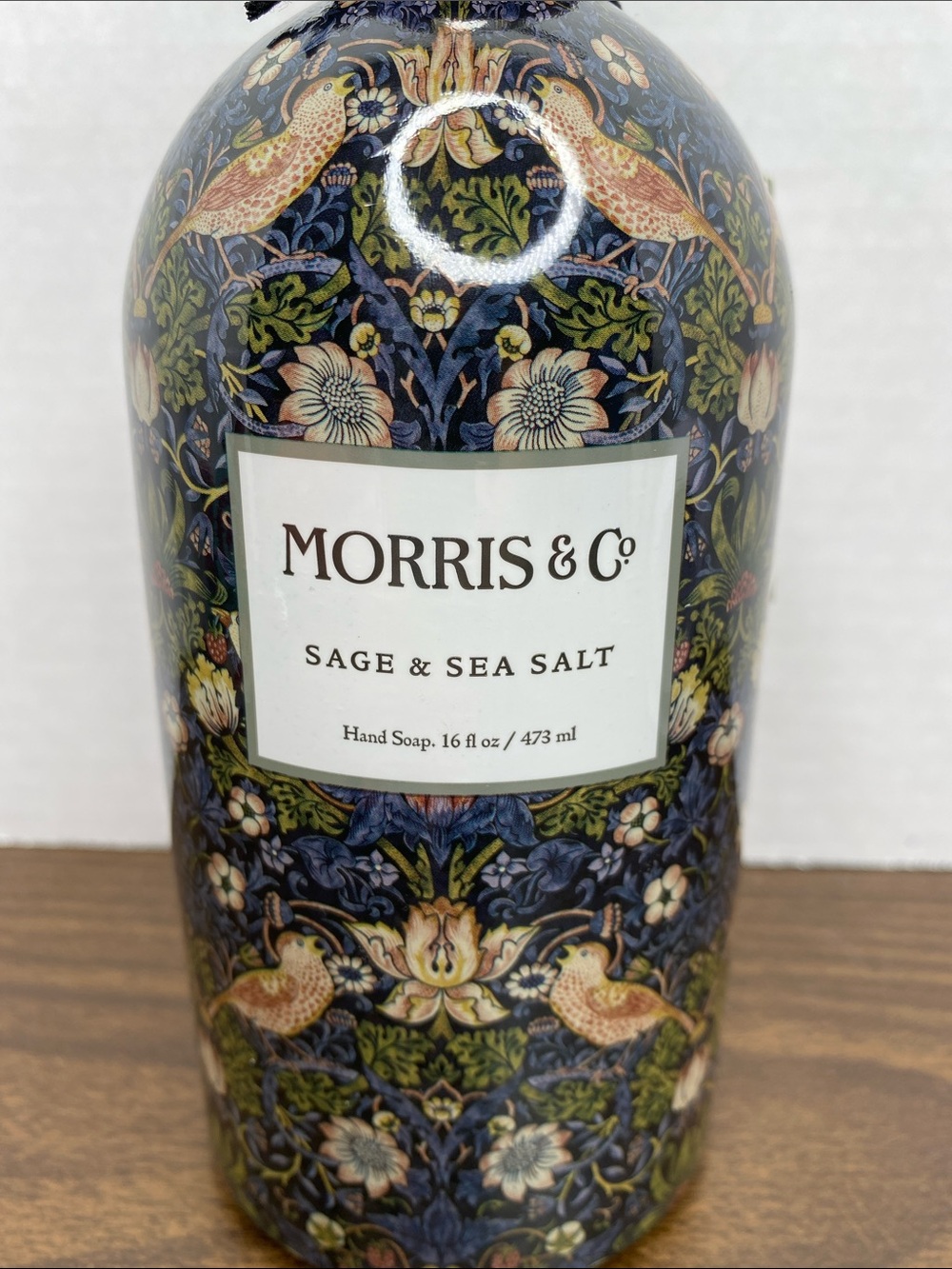 Morris & Co Strawberry Thief Hand Wash Sage & Sea Salt 16oz NWT